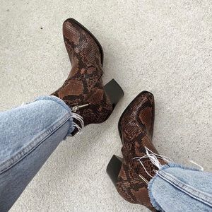 Zara snakeprint boots